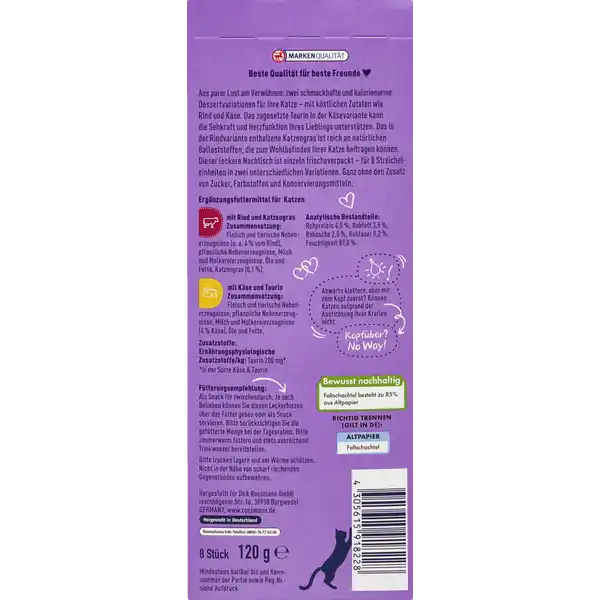 بستنی گربه وینستون طعم گوشت و پنیر (8عددی)