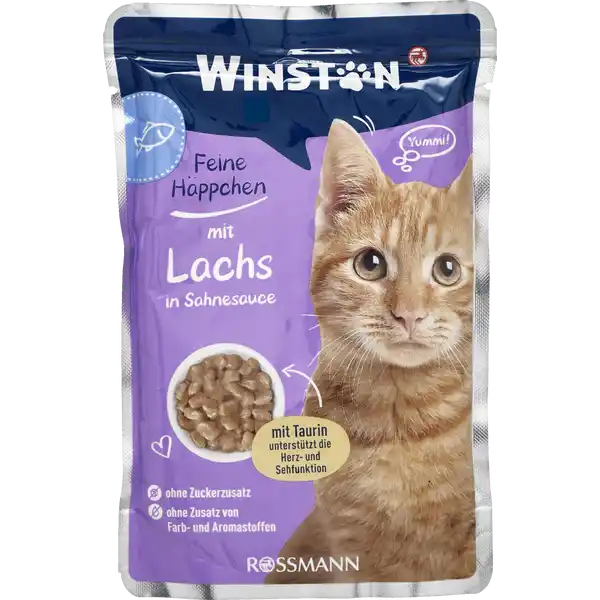 پوچ گربه وینستون با طعم ماهی سالمون در ژله گیاهی 100 گرم
